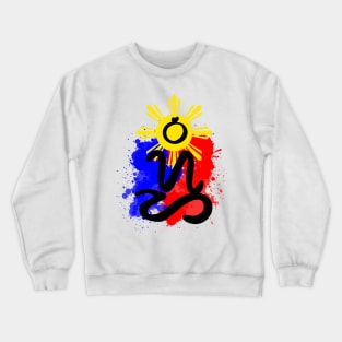 Philippine Flag / Badlit word Bisaya (Visayan language) Crewneck Sweatshirt